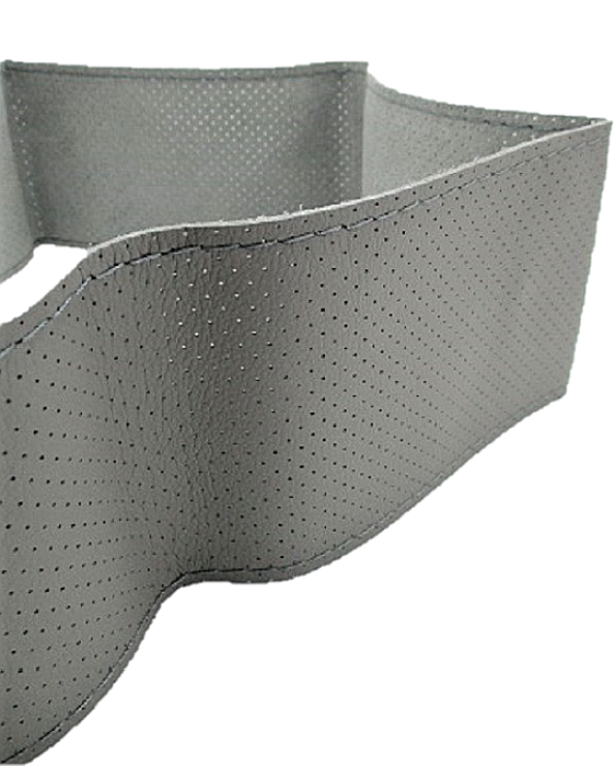 Husa volan Piele Ecologica cu Ac si Ata Gri 37-39cm [4]