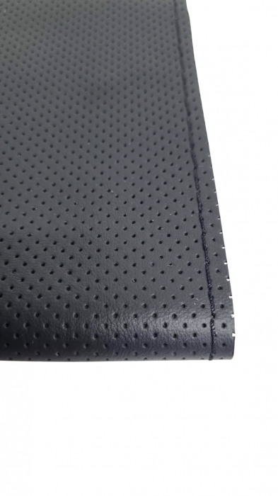 Husa volan Piele Ecologica cu Ac si Ata Neagra 37-39cm [2]