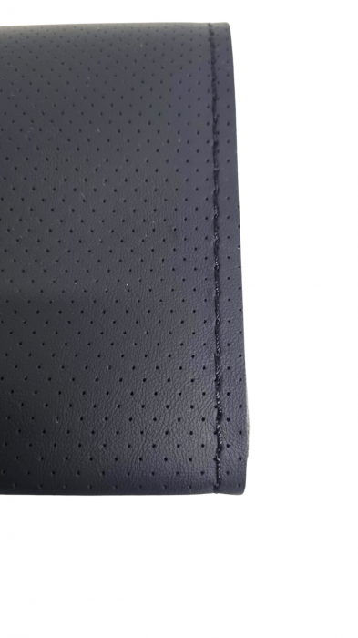 Husa volan Piele Ecologica cu Ac si Ata Neagra L 37-39cm [4]