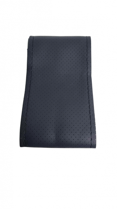 Husa volan Piele Ecologica cu Ac si Ata Neagra L 37-39cm [2]