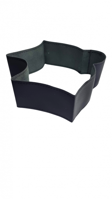Husa volan Piele Ecologica cu Ac si Ata Neagra L 37-39cm [3]