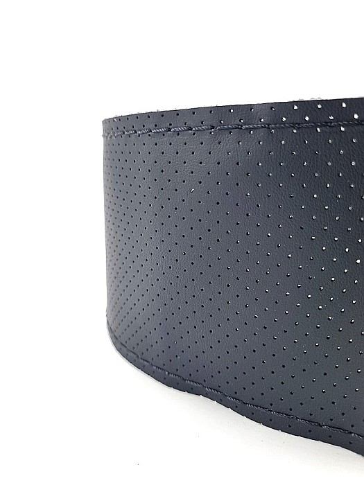 Husa volan Piele Ecologica cu Ac si Ata Neagra 40 cm [3]