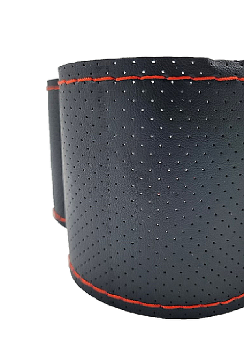 Husa volan Piele Ecologica cu Ac si Ata Rosie 40 cm [3]