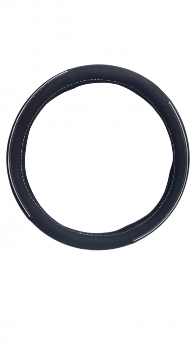 Husa volan piele ecologica MIX 37-39cm Neagra [3]