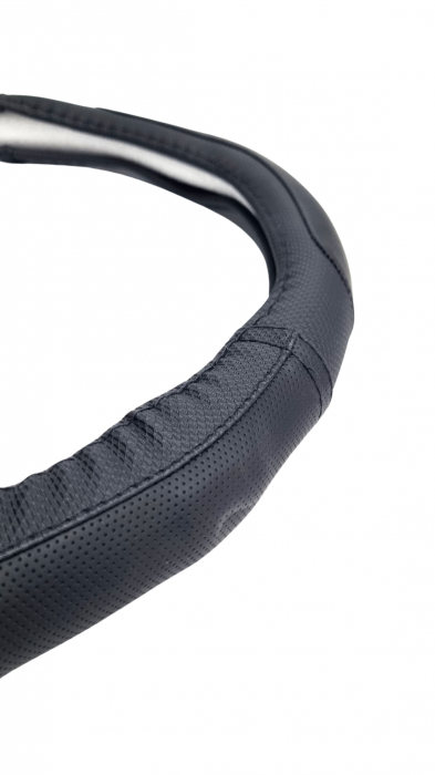 Husa volan piele ecologica neagra 37-39cm [2]