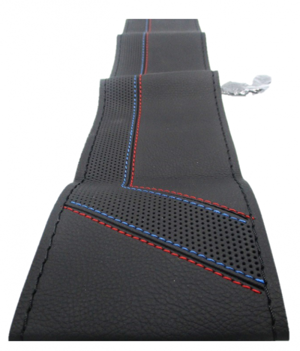 Husa volan piele ecologica perforata cu ac si ata 37-39 cm [3]