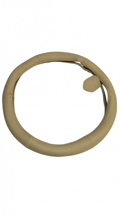 Husa volan Piele Naturala Bej 37-39cm [3]