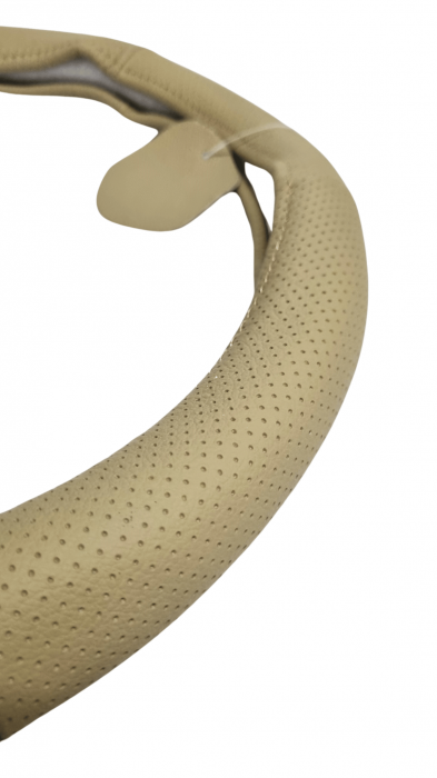 Husa volan Piele Naturala Bej 37-39cm [2]