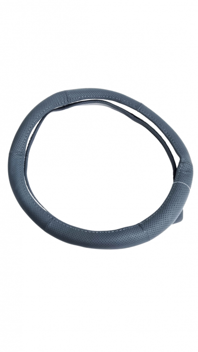 Husa volan Piele Naturala Gri 37-39cm [3]