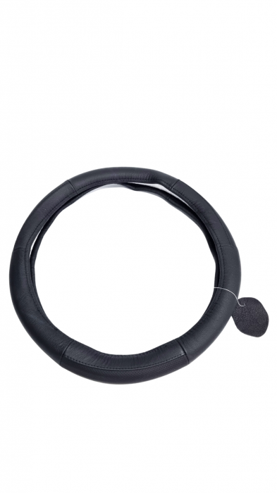 Husa volan Piele Naturala Neagra 37-39cm [3]
