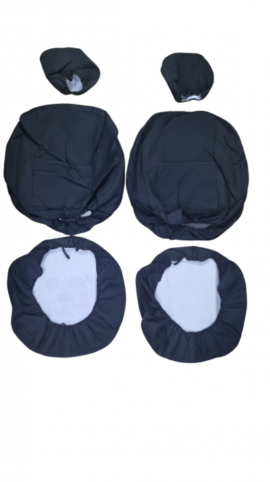Huse Scaune Auto 5 Locuri Universale Piele Ecologica cu Textil Gri [7]