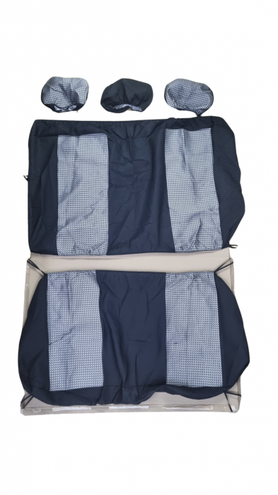 Huse Scaune Auto 5 Locuri Universale Piele Ecologica cu Textil Gri [2]