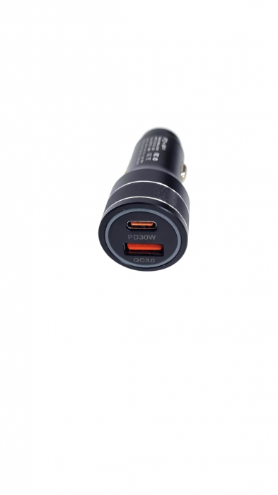 Incarcator Auto Super Fast QC3 PD Type-C Negru 48W [3]