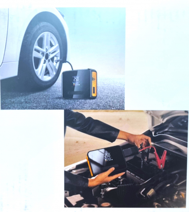 KIT Robot Pornire cu Lanterna Led si Compresor Auto 12V [6]