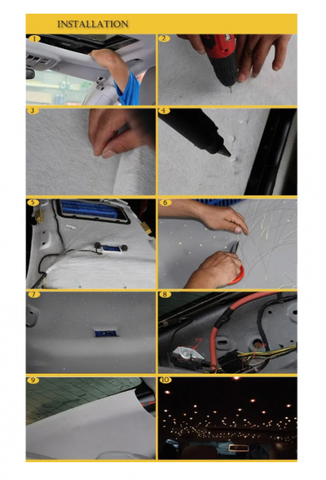 Kit Fibra Optica RGB Plafon Cer instelat 500 fire + 240 fire Meteor APP [7]