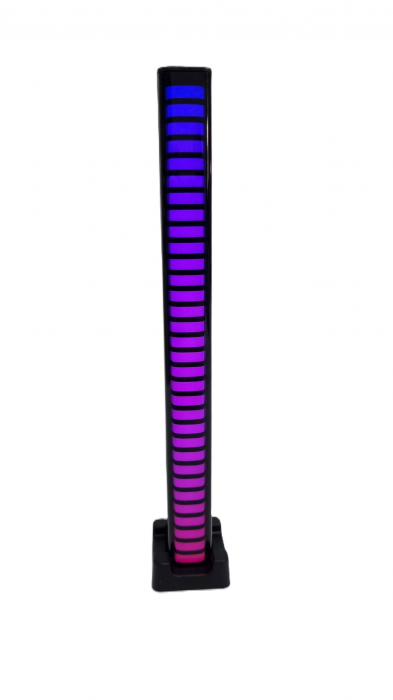 Bara LED RGB cu Sincronizare Muzicala 32 LED-uri, Senzor Sunet, 17 Culori, Moduri Multiple [5]