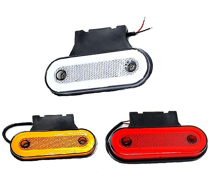 Lampa ovala Led Gabarit cu suport 12-24V Galben [2]