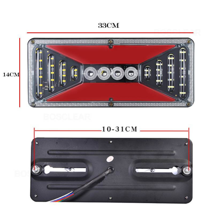 Lampi  LED cu 4 functii, semnalizare dinamica, remorca, utilaje 24V [7]