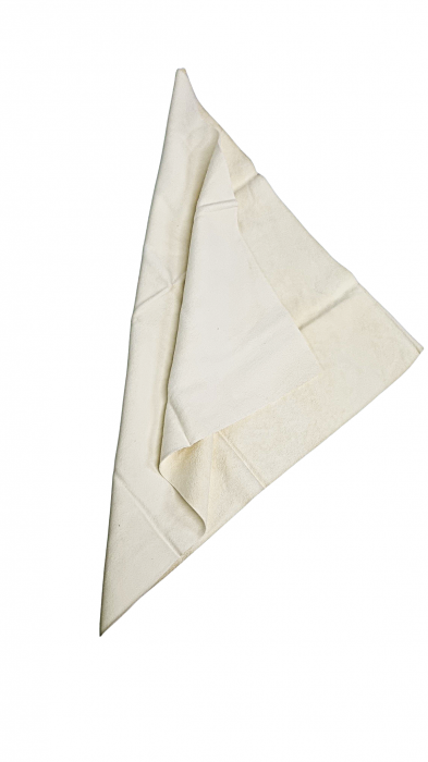 Laveta din Piele Caprioara 40x40 cm Alba [2]