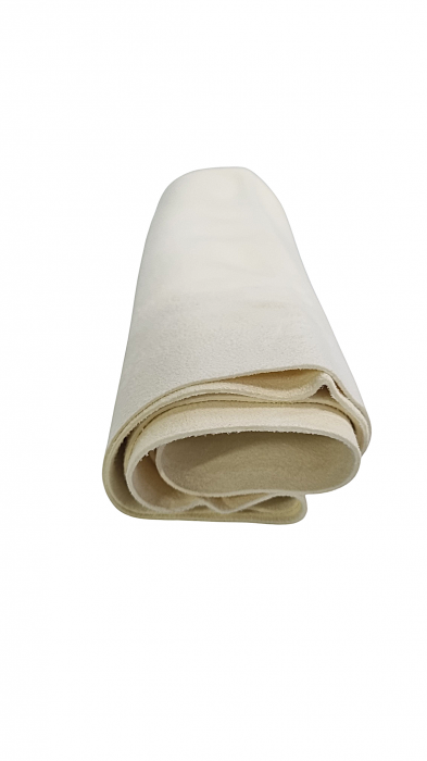 Laveta din Piele Caprioara 40x40 cm Alba [4]