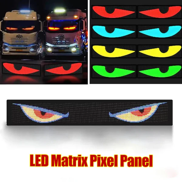 Panou flexibil Devil Eyes afisaj LED 595x120 mm, Aplicatie Mobila, Telecomanda [4]