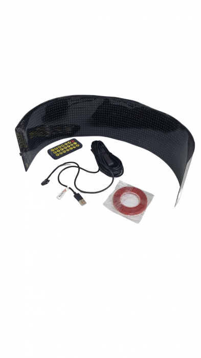 Panou flexibil Devil Eyes afisaj LED 595x120 mm, Aplicatie Mobila, Telecomanda [6]