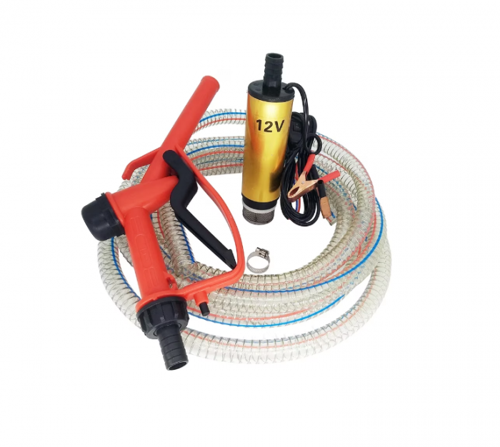 Pompa transfer Benzina/Motorina/Alte Lichide 12V + CADOU RECIPIENT 5L [2]