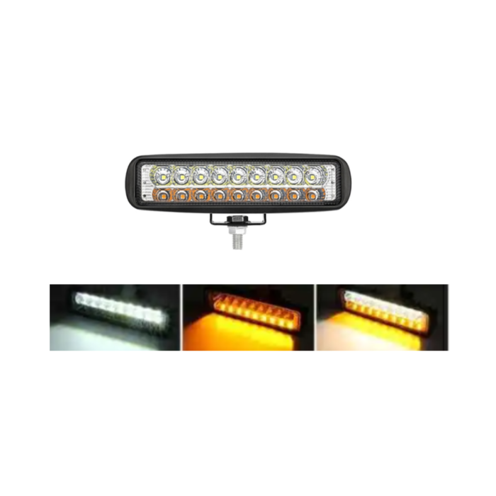 Proiector 18 LED Off Road cu lumina alba si galbena, semnalizare [1]