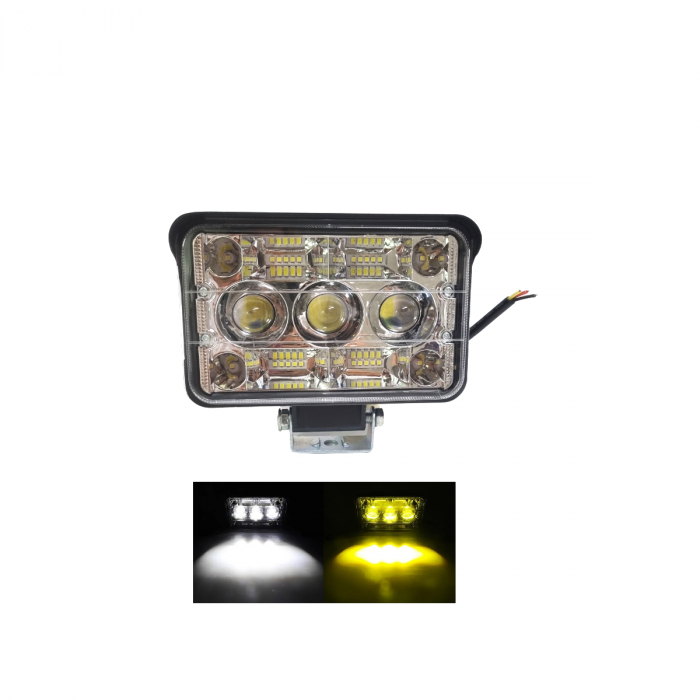 Proiector 24 LED Lupa COB cu 2 faze iluminare 12V [1]