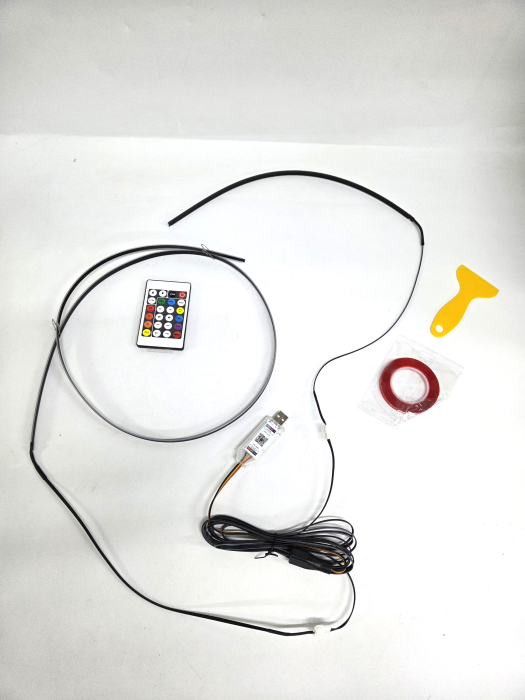 Set 2 Benzi Acrilice Symphony-Curcubeu 110cm si 35cm, RGB cu 240 Moduri Iluminare [2]