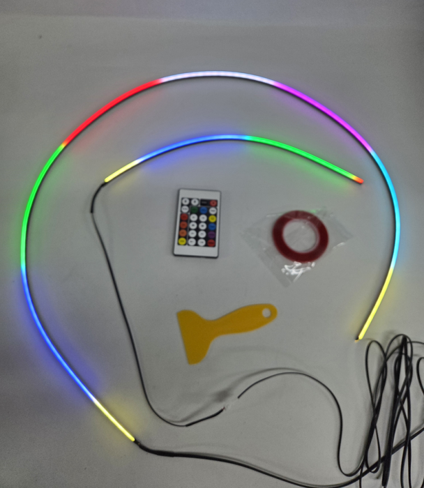 Set 2 Benzi Acrilice Symphony-Curcubeu 110cm si 35cm, RGB cu 240 Moduri Iluminare [6]