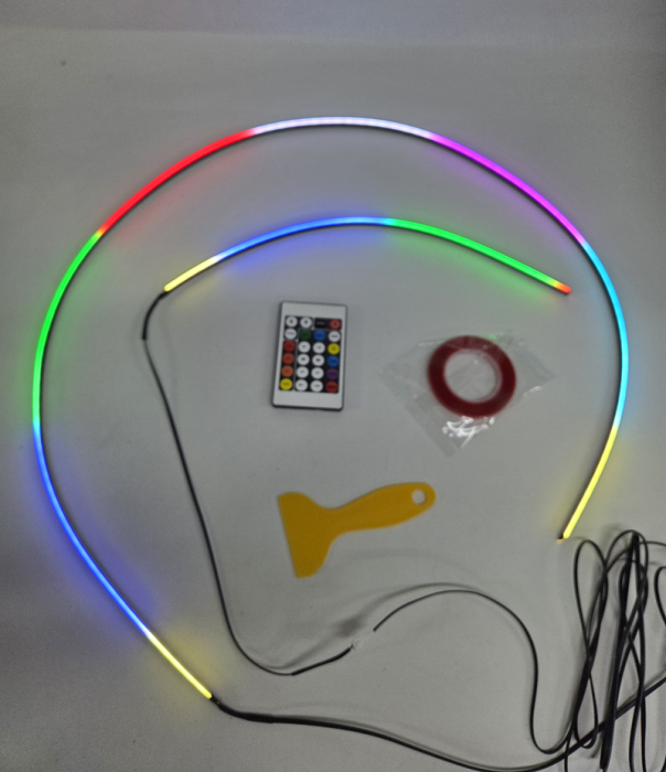 Set 2 Benzi Acrilice Symphony-Curcubeu 110cm si 35cm, RGB cu 240 Moduri Iluminare [3]