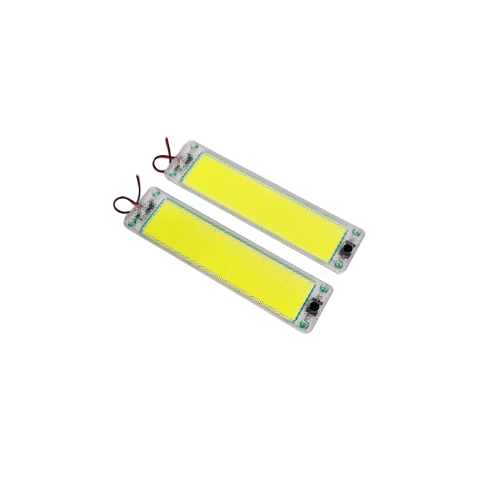 Set 2 placi LED COB ultra bright cu buton ON/OFF 1900LM 24.7CM 12V pentru interior auto [2]