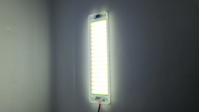 Set 2 placi LED COB ultra bright cu buton ON/OFF 1900LM 24.7CM 12V pentru interior auto [7]