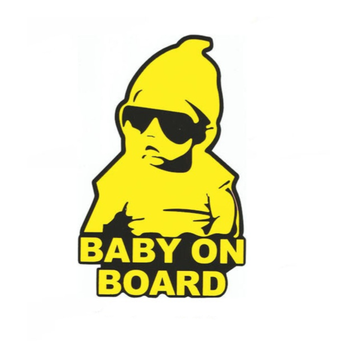 Sticker auto Baby On Board 11.5x8 cm diverse culori [2]