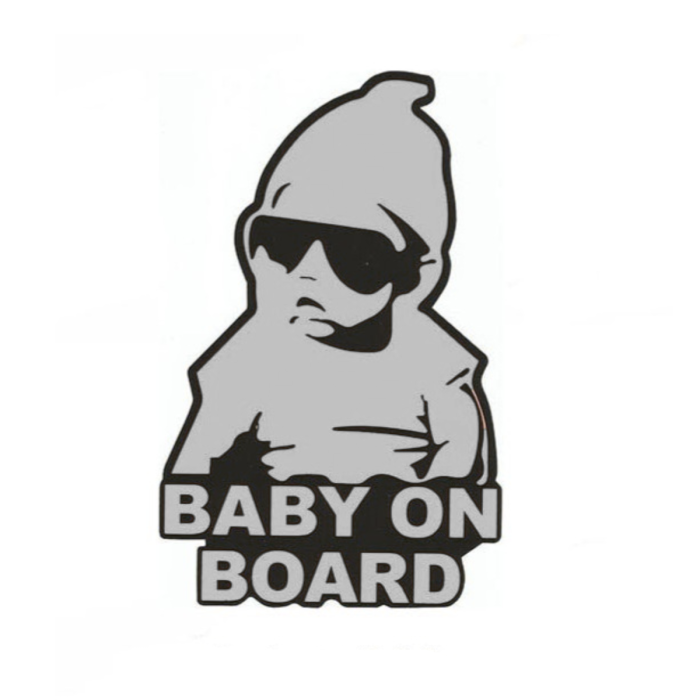 Sticker auto Baby On Board 11.5x8 cm diverse culori [3]