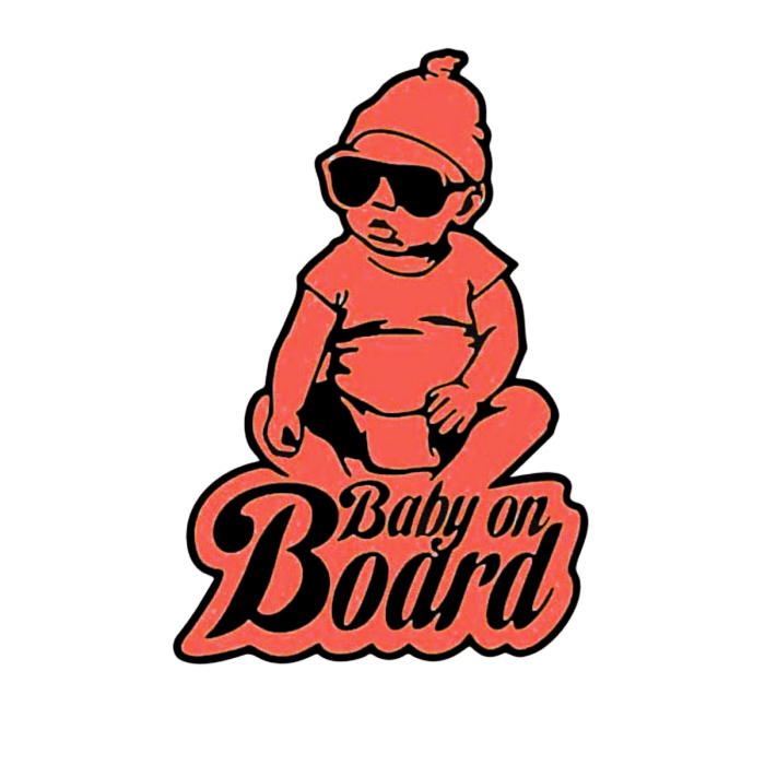 Sticker auto Baby On Board color 11.5x8 cm diverse culori [5]