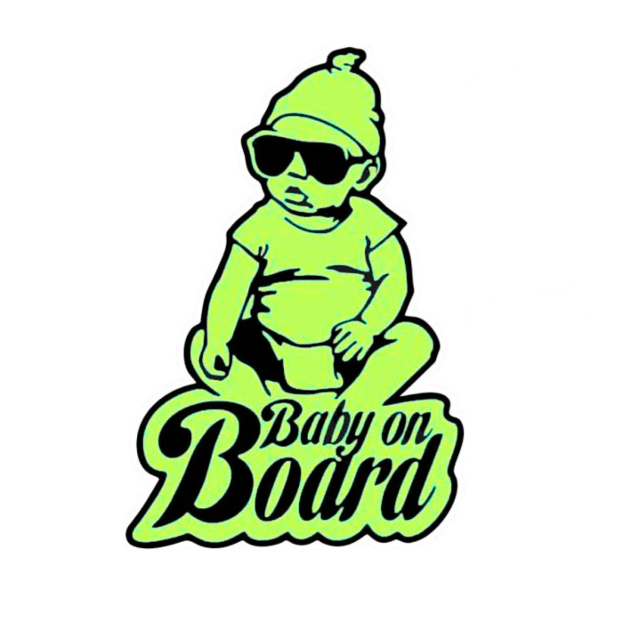 Sticker auto Baby On Board color 11.5x8 cm diverse culori [1]