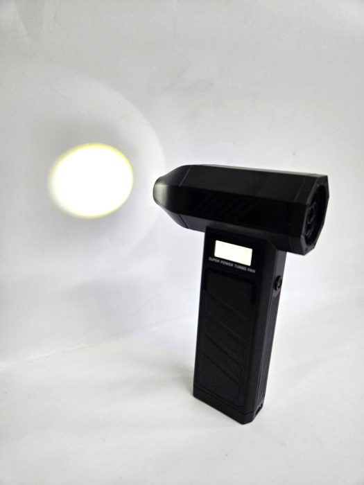 Suflanta aer comprimat portabila Turbo Fan P30 wireless air duster electric cu afisaj digital 4 trepte putere lanterna LED USB 2 capete [9]