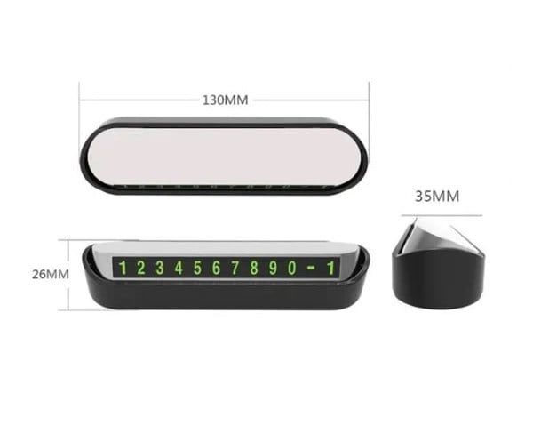 Suport Numar Telefon Auto Card de Parcare Temporara Retractabil [4]