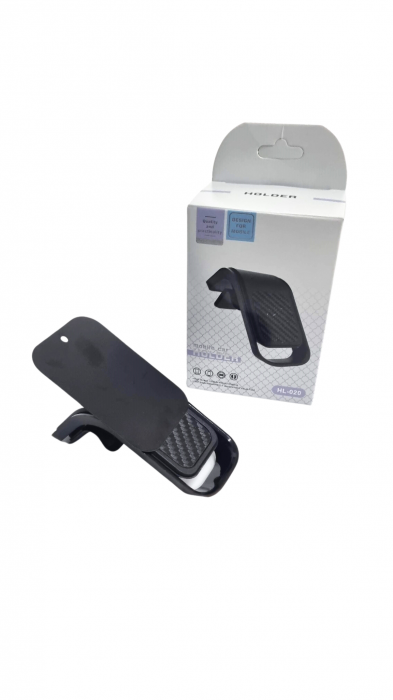 Suport telefon auto L Magnetic Grila Carbon [2]