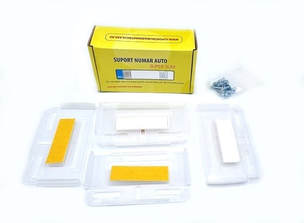Suporti Numar Inmatriculare Ultra Slim Transparent Set 4 Buc [2]