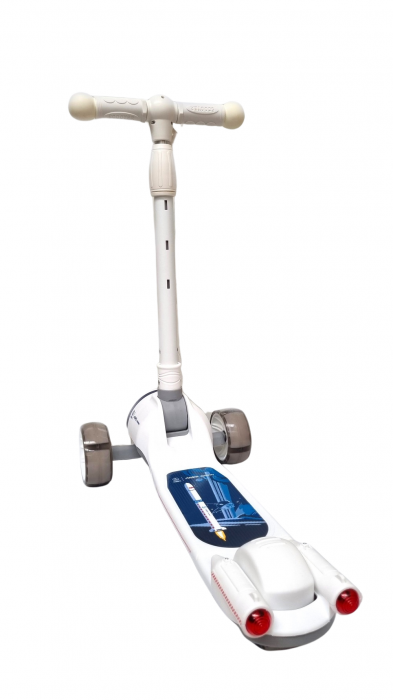 Trotineta cu 3 roti, led-uri colorate, cu Faruri tip Racheta [2]