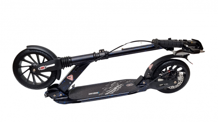 Trotineta pliabila cu dubla suspensie si frana pe disc URBAN Albastru [6]