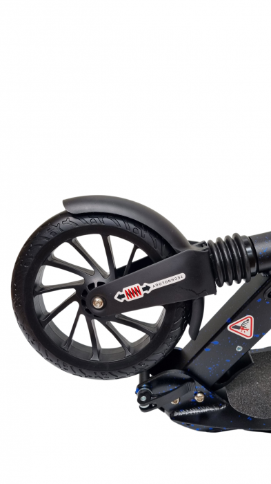 Trotineta pliabila cu dubla suspensie si frana pe disc URBAN Albastru [3]