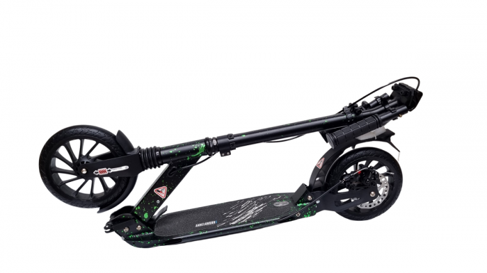 Trotineta pliabila cu dubla suspensie si frana pe disc URBAN Verde [8]