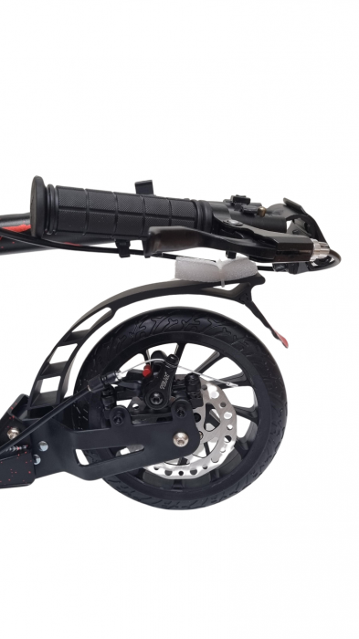 Trotineta pliabila cu dubla suspensie si frana pe disc URBAN Rosie [7]