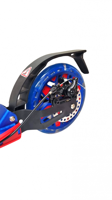 Trotineta pliabila cu Frana pe Disc, Suspensie Roata, LED-uri, ajustabila 100 kg RB [6]