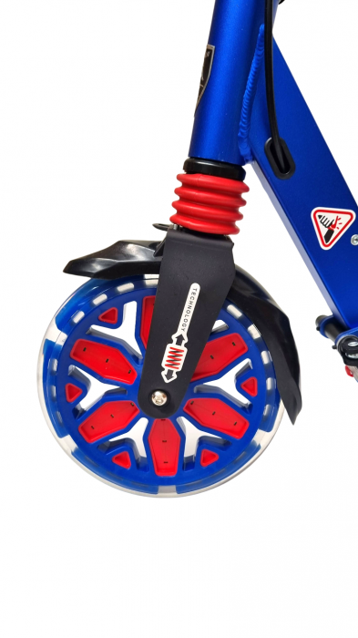 Trotineta pliabila cu Frana pe Disc, Suspensie Roata, LED-uri, ajustabila 100 kg RB [4]