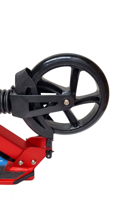 Trotineta Pliabila cu Frana Reglabila pe inaltime 100 kg Rosie [2]